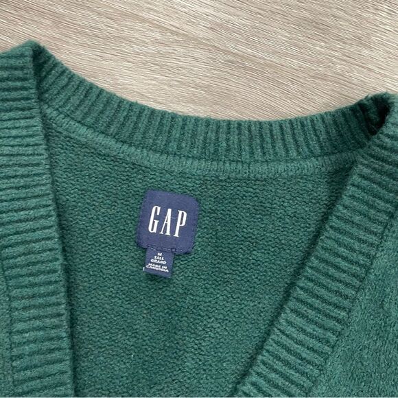 Gap Cashsoft green cardigan M Tall - Picture 5 of 8